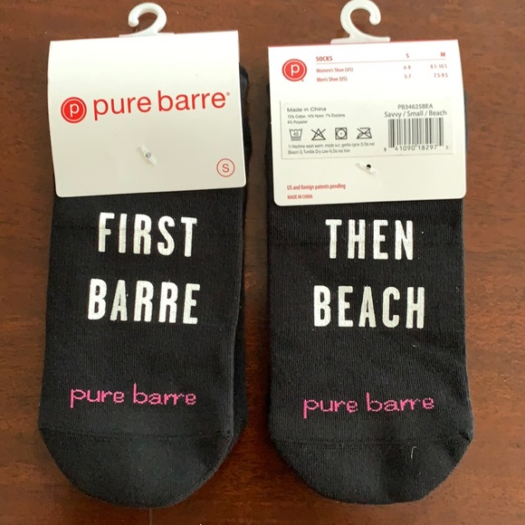 Pure Barre Accessories - Pure Barre First Barre Then Beach Sticky Socks